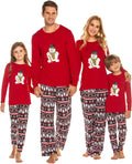 Christmas Pajamas for Men Family Matching Pj Set Sleepwear Top and Print Long Pants(Men Red, Medium)